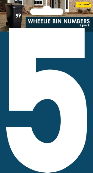 Picture of Tower Wheelie Bin Number - 5 - 170mm
