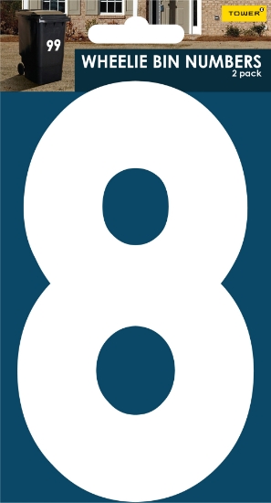 Picture of Tower Wheelie Bin Number - 8 - 170mm