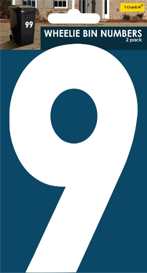 Picture of Tower Wheelie Bin Number - 9 - 170mm