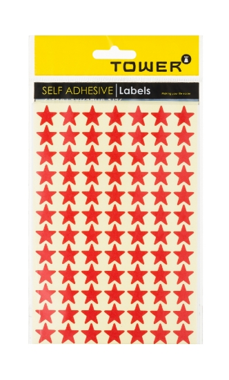 Picture of Stars 2 Sheets Red 168 Labels