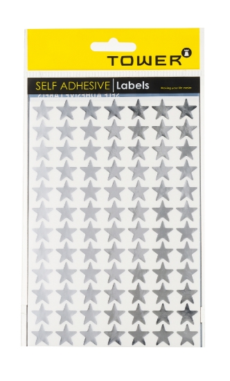 Picture of Stars 2 Sheets Silver 168 Labels
