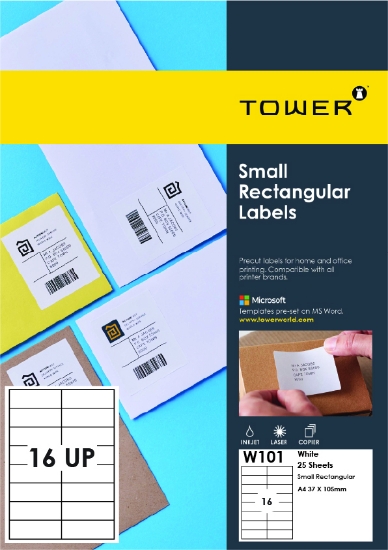 Picture of Tower A4 Inkjet-Laser Labels W101 25's