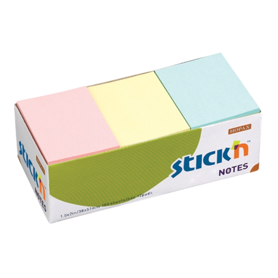 Picture of Adhesive Notes: 38mm X 50mm Pastel Assorted